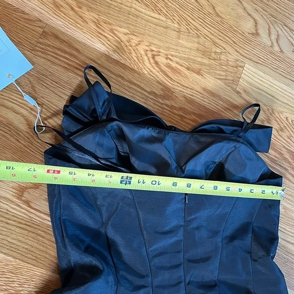 Mac Duggal Black Strapless Bow Fit and Flare Mini Dress Size 6 NWT - Picture 10 of 15